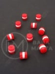 Cilindru roșu, alb, roșu 6x7mm diametru 1.5mm 1 pachet 50 buc 312482