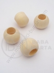 Bilă de lemn ~20x~16mm gaură naturală 9~10mm 1 pachet 20 buc 321243