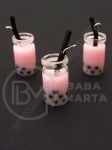 Pandantiv borcan de sticla 18x10mm cu smoothie de fructe 1 pachet 2 bucati 335484