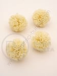 Pompom textil ~25mm crem 1 pachet 10 buc 461375