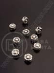Mărgele floare 6x3.5mm color argintie 30 buc 308337