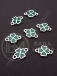 Element de conectare CCB trifoi 13x18.5mm verde 1 pachet 10 buc 318432