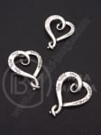 Element de conectare inimă 28x22mm color argintie 1 pachet 5 buc 306142