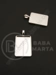 Pandantiv metalic 35x20mm culoare argintie, bază de montare 25x18mm, 1 pachet de 4 bucăți 306805