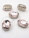 Piatră de sticlă (cristal) 13x18mm roz în cutie metalică 1 pachet 2 buc 151530