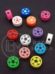 Mărgele FIMO minge de fotbal 9.5x4.5mm gaură mixtă 1.8mm 1 pachet 10 buc 312719