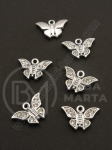 Pandantiv cristal metalic 16x11mm culoare argintiu 1 buc 309486