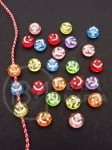 Mărgele 7x4mm smile mix gaură 1.6mm 1 pachet 40g ~300 buc 312794