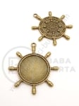 Pendantiv 48x44mm base bronz antic pentru installation 25mm 1 pachet 2 buc 306804
