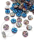 Cristal Clover 8x8.5x4mm imitație efect Swarovski orificiu AB 0.8mm 1 pachet 10 bucăți 335572