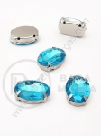 Pietriș acrilic 13x18mm albastru în coș metalic 1 pachet 4 buc 151499
