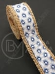 Bandă de pânză de sac cu bandă textilă width 25mm - length ~2 meters 1 rollă 462001