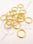 Inel metalic 12x1.2mm culoare aurie 1 pachet 50 buc 301067