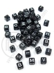 Mărgele cubice 6x6mm litere gaură 3mm 1 paquet 40g ~255 buc 312841