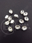 Placă de sticlă (cristal) 8x6x4mm transparentă în cutie metalică 1 pachet 10 bucăți 151765