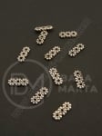 Separator metalic 10.5x4.5mm argintiu 50 bucăți 308608