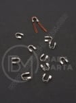 Element metalic pentru șnur 5x4mm color argintie 1 pachet 50 buc 301873