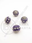 Mărgele Indonezia ~15x~14mm lucrate manual gaură 2mm 1buc 308562