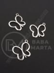 Pandantiv metalic 18x20mm culoare argintie 1 pachet 10 buc 308998