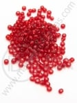 Mărgele de vitola roșu închis 3mm brad argintiu 50g 333010