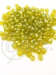 Perlă transparentă galben-verzui în sticlă 4mm 1 pachet 50g 334127