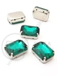 Placă de sticlă (cristal) 13x18mm verde în cutie metalică 1 pachet 2 buc 151526