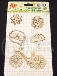 Elemente decorative din lemn 1 pachet 182046
