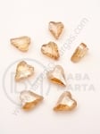 Inimă cristal 13x10x6mm Swarovski imitație auriu efect AB 1 pachet 5 bucăți 335389