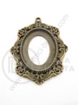 Bază metalică pentru pendantiv 45x35mm bronz antique 1 buc 308492