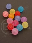 Bilă 10mm colorată mată gaură 2mm 40g ~70buc 311380