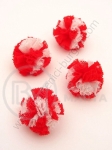 Pompom textil ~25mm bicolor 1 pachet 10 buc 461381