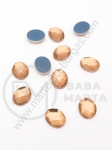 Pahar oval 8x10mm auriu pentru lipici hot 1 pachet 20 buc 151406