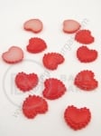 Inimă pentru lipit 11x10x2mm red pearl 50 buc 151086