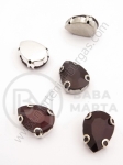 Pietricele 13x18mm negre în coș metallic alb 4 buc 151108