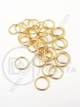 Inel 8x0.8mm OȚEL placat cu aur 1 pachet 20 buc 305676