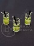 Pandantiv borcan de sticla 18x10mm cu cocktail de fructe 1 pachet 2 bucati 335542