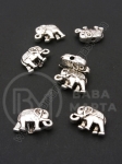 Mărgele elefant 9x14x4.5mm color argintie 1 pachet 10 buc 306175