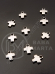 Pandantiv cruce oțel 6x5mm 5 buc 309613