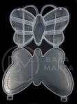 Cutie de mărgele fluture 13x11x2cm plastic 171191