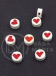 Mărgele FIMO 9~10x4.5mm inimă 10 buc 312938