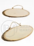 Indicator elipsă din lemn 325~360x115~130mm panou cu franghie 182899