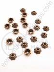 Mărgele florale metallice 5x2mm color cuprului 50 buc 309294