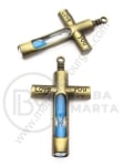 Pendant cruce metalică 47x25x6mm clepsidră 1 buc 307227