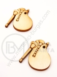 Cimpoi din lemn 30x27x3mm gaură 2.5mm 1 pachet 10 buc 181863