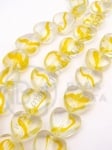 Inimă de sticlă 14mm ~25 bucăți gaură 1.5mm 1 bucată 343613