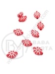 Figurină roșie brad argintiu 11.5x9x4mm 1 pachet 40g ~228 buc 312155