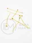 Element de conectare 30x0.5mm bilă aurie 2mm 50 buc 301315
