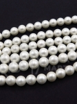 Perlă Mallorca 6mm alb MAT 39cm ~63 buc 1 șir 355074