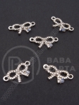 Panglică ochi albastru și cristal 23x12mm 1 pachet 5 buc 307134