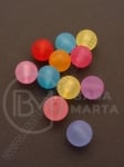 Mărgele 8mm colorate mate, gaură 2mm 40g ~147 buc 311377